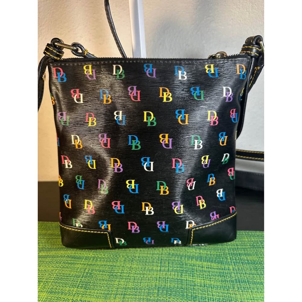 Dooney & Bourke DB75 Multicolor Monogram Crossbody Bag - Picture 3 of 10